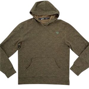 Rabbit Fleece Lined Hooded Sweatshirt Army Green Size Medium